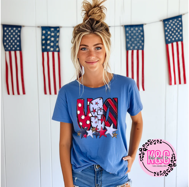 USA Bubble Letters