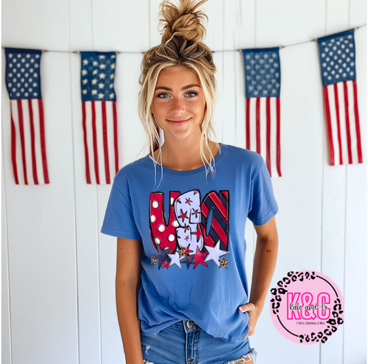 USA Bubble Letters