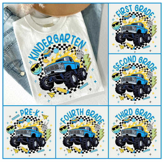 Blue truck back to school