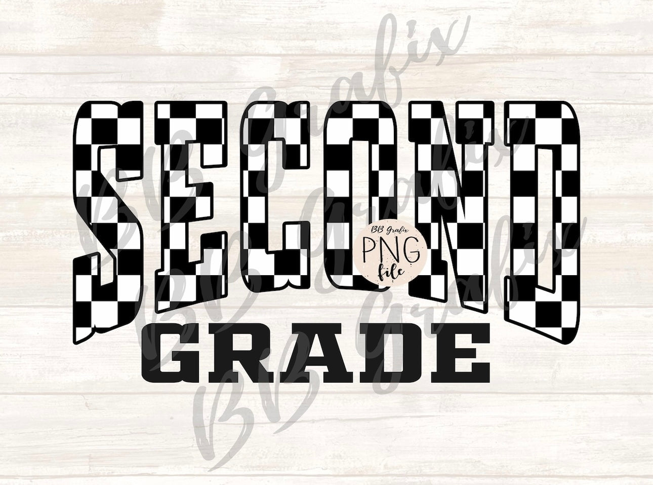 2nd Grade checkered (comfort colors)