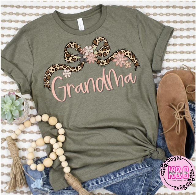 Custom Name with Leopard Bow