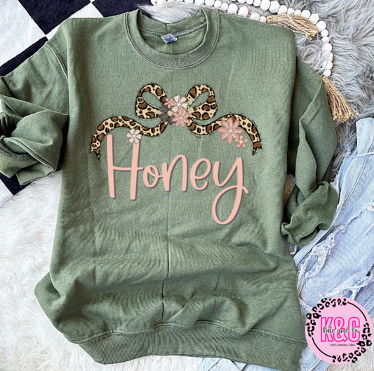 Custom Name with Leopard Bow