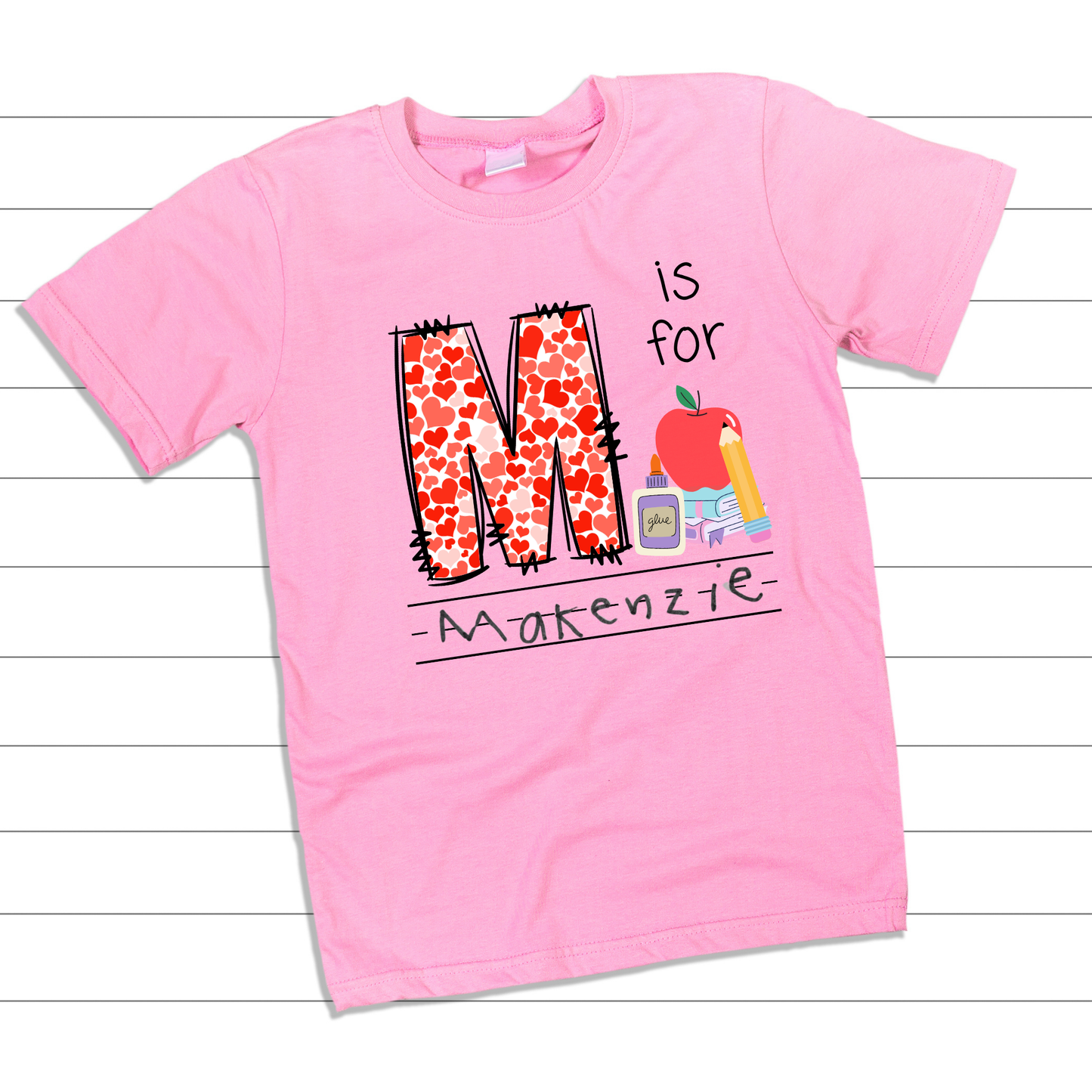 Handwriting back to school shirts