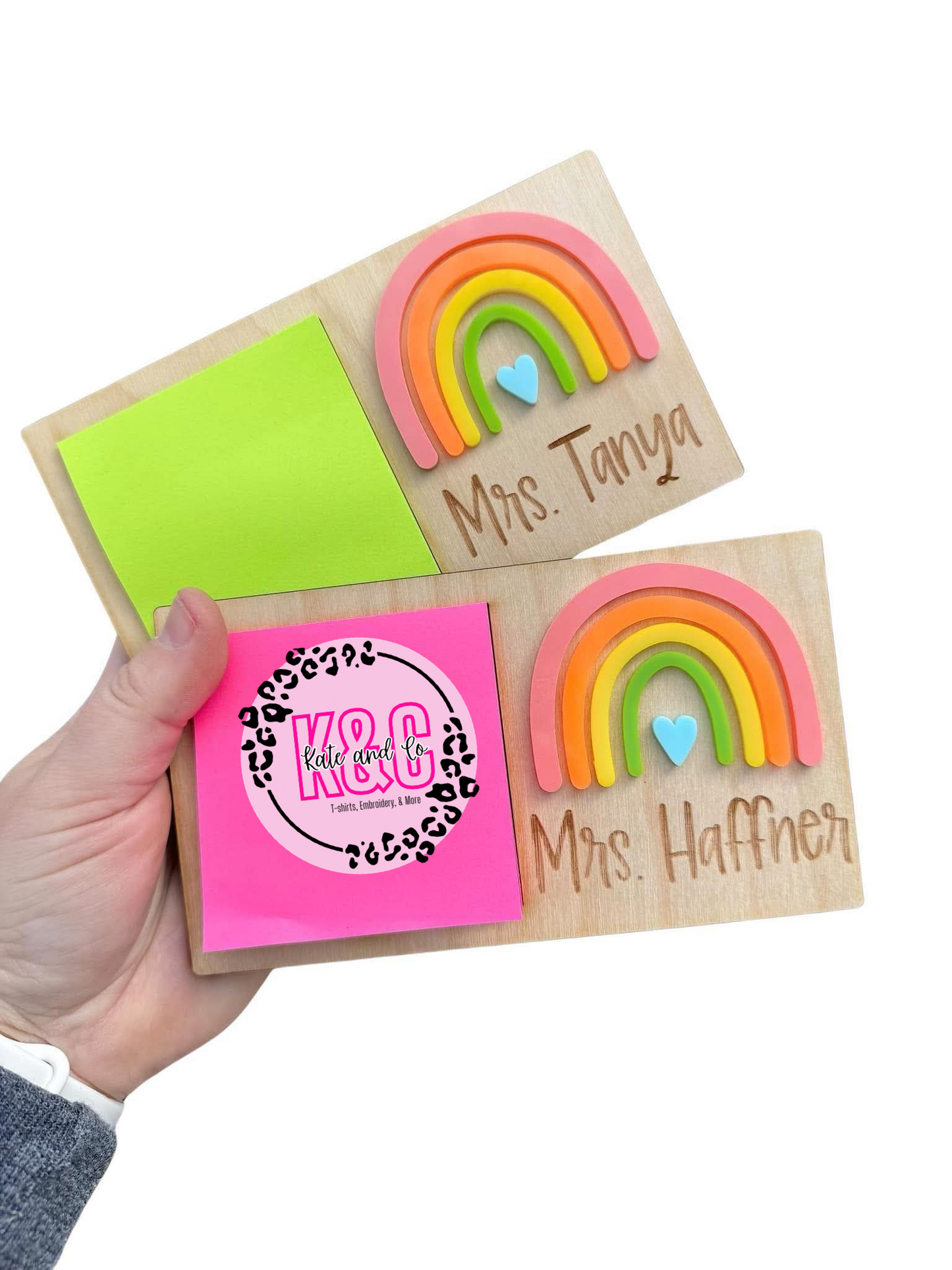Rainbow sticky note holder