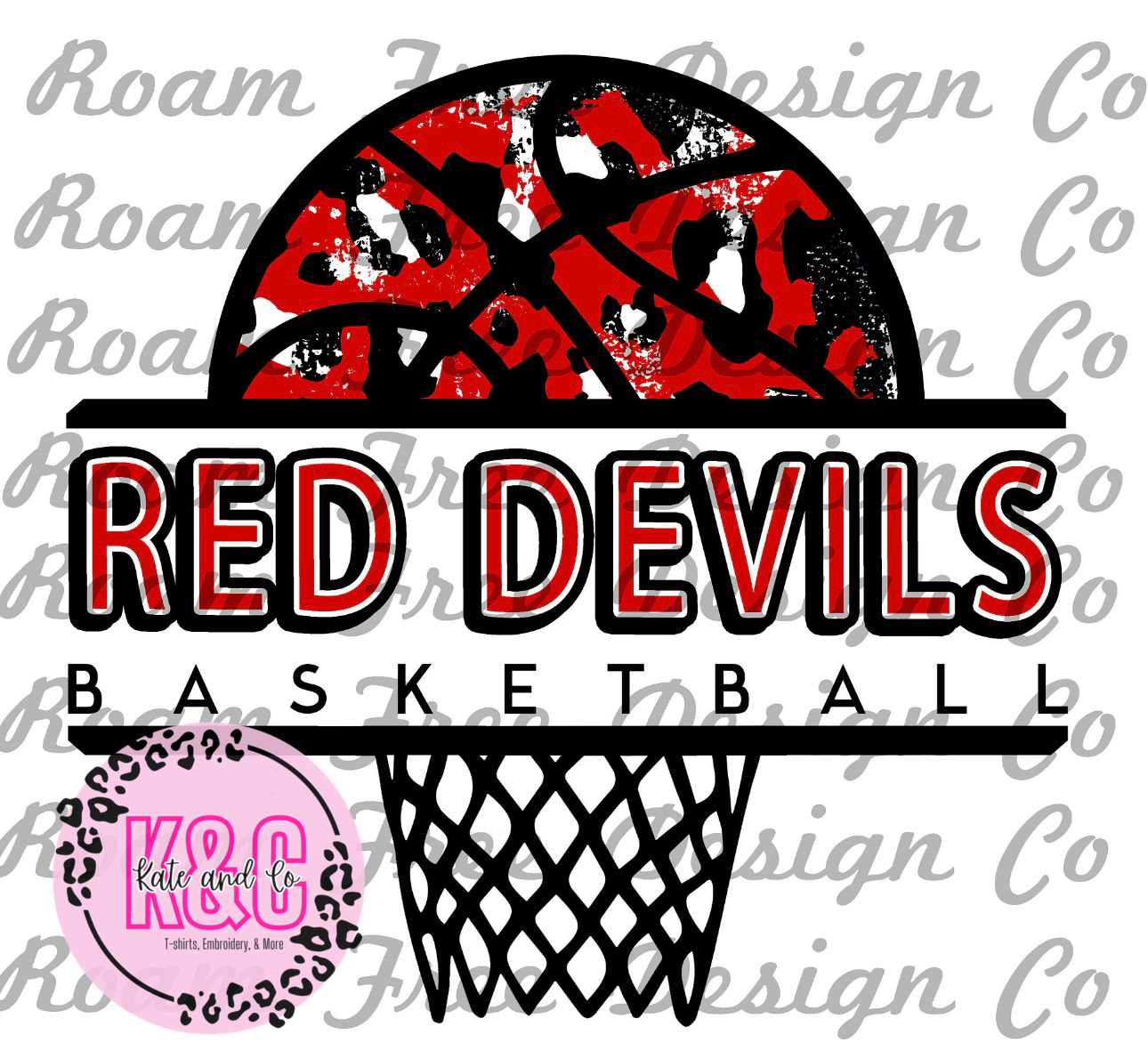 Leopard Red Devils basketball tee