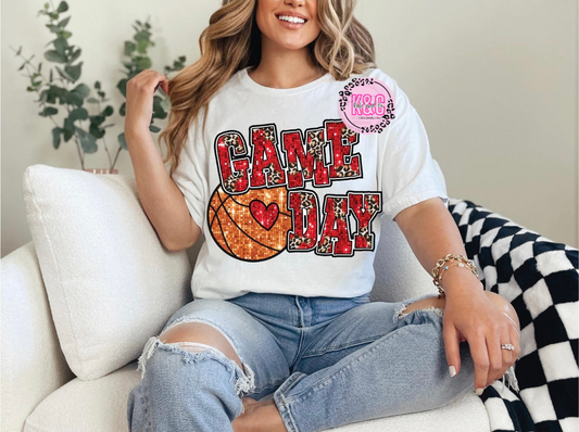 Red glitter game day