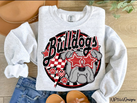 Checkered circle - bulldog