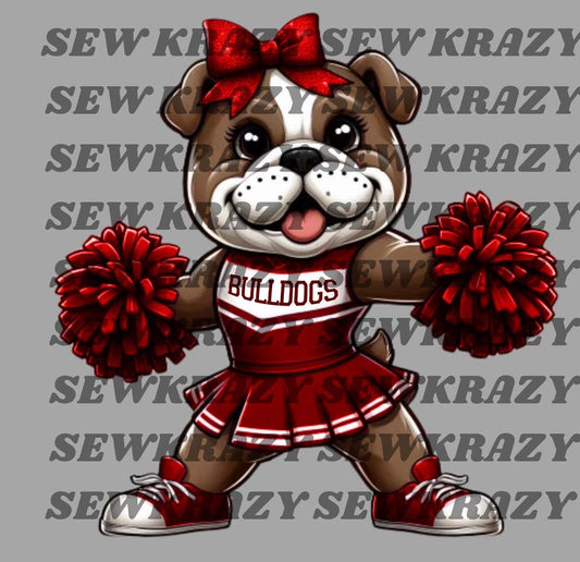 Bulldog cheerleader