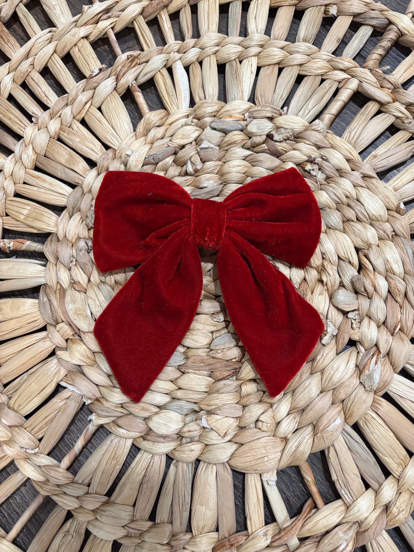 Red velvet bow